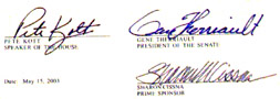 Sponsors signatures